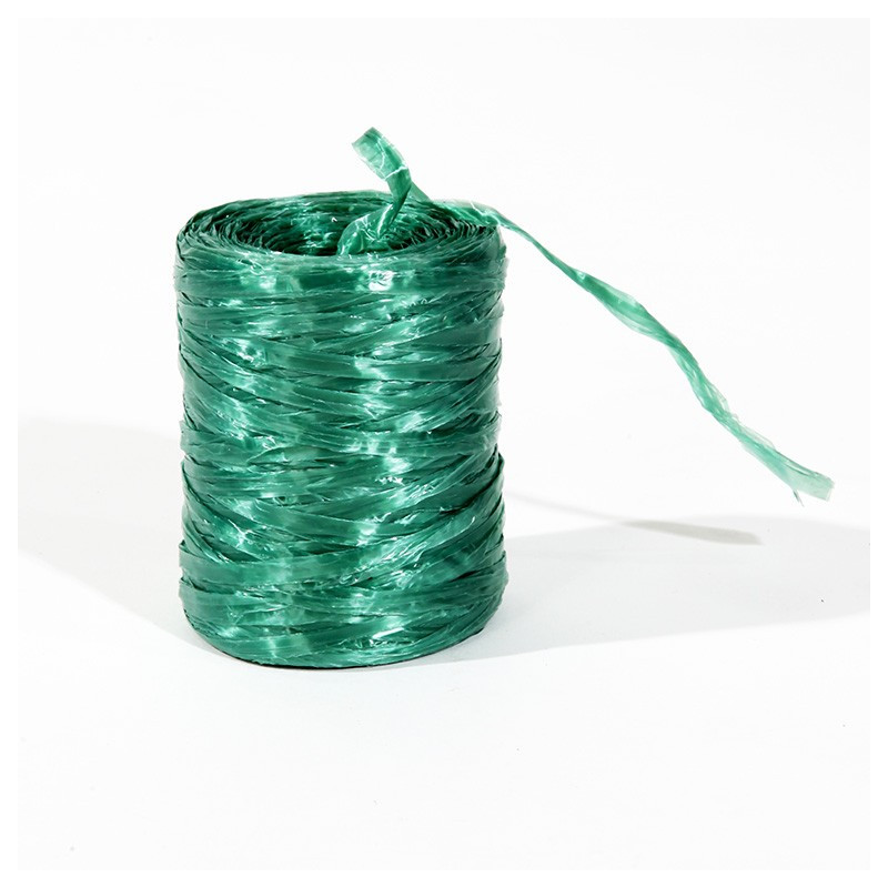 Bobine fil de fer plastifié coloris vert 25 m : Cordes, raphias et