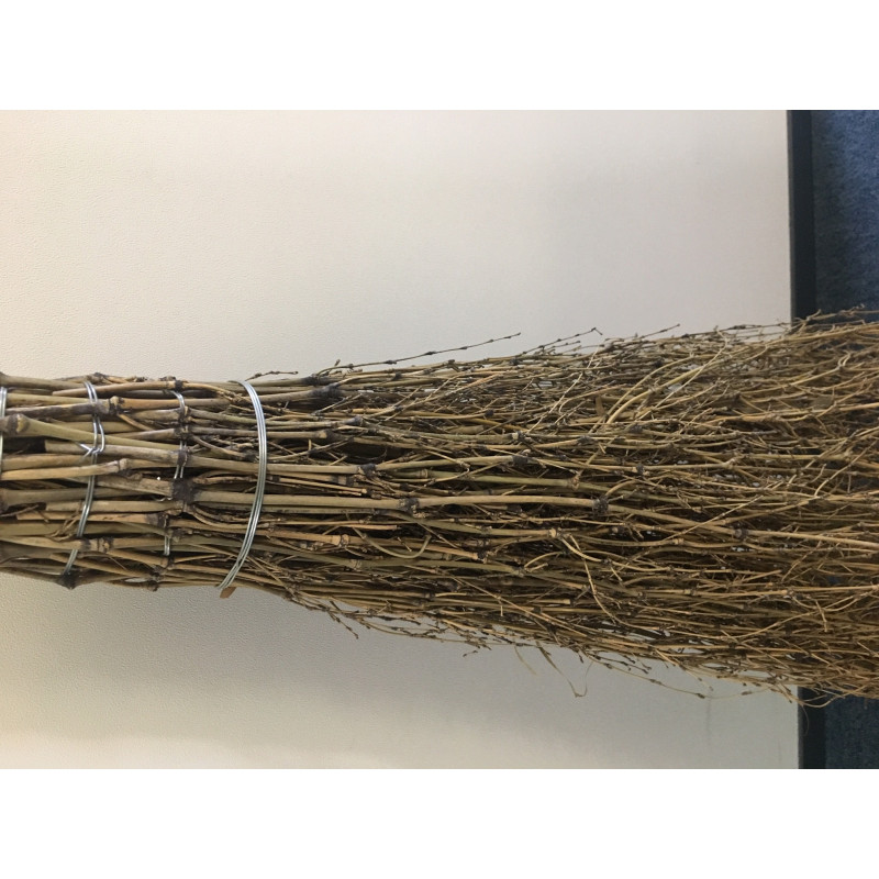 Ménage traditionnel Petit balai, paille Bambou Rotin Miscanthus tressé Pas  d'électricité statique