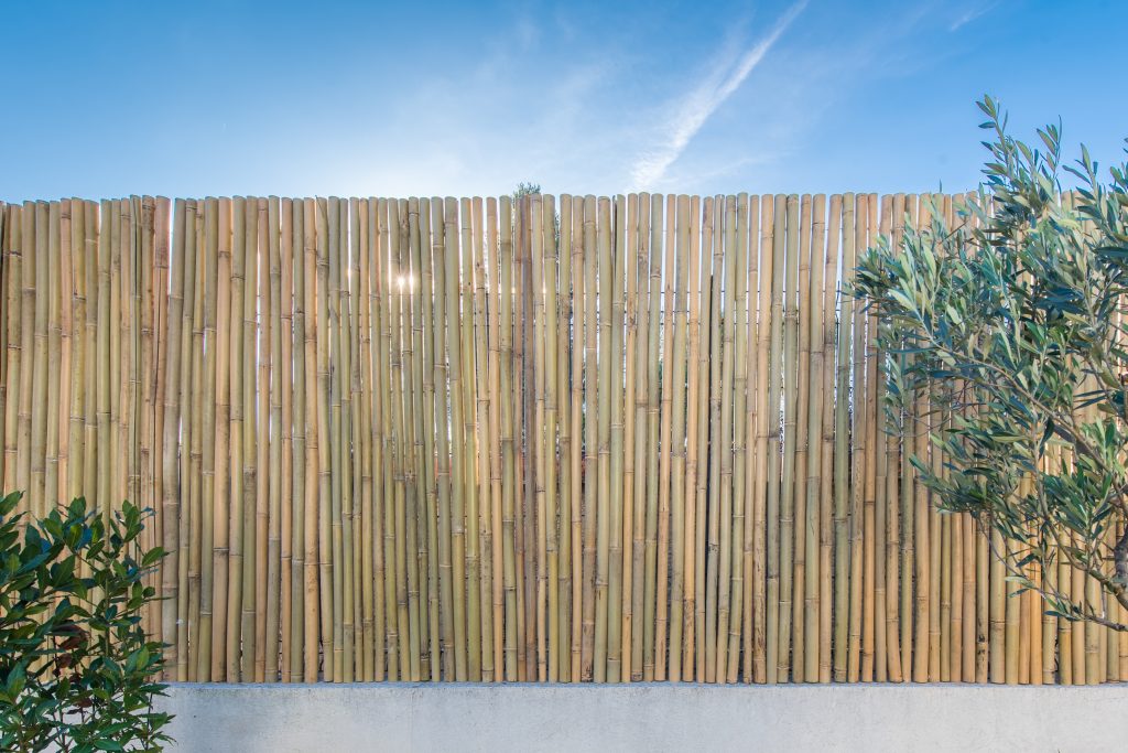 Canisse en bambou rond tissée en rouleau pour brise-vue jardin